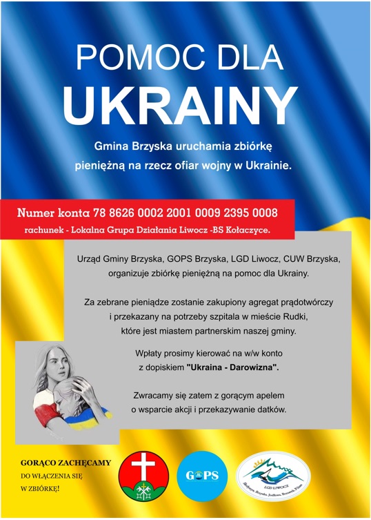 Plakat Pomoc Ukrainie